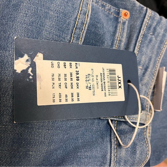 NWT Size Large /32 leg JJXX Jack Jones Ladies High Waist Skinny Jeans - Picture 6 of 8